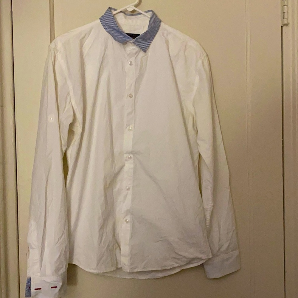 Zara Man white button down size: L